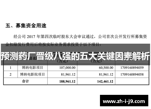 预测药厂晋级八强的五大关键因素解析